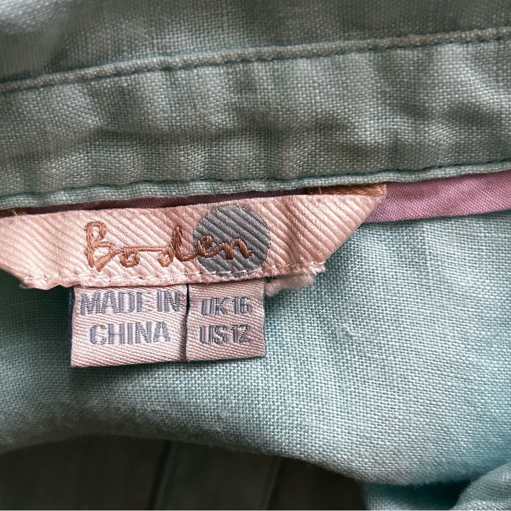 Boden Linen Long Sleeve Button Down Shirt - Picture 4 of 8